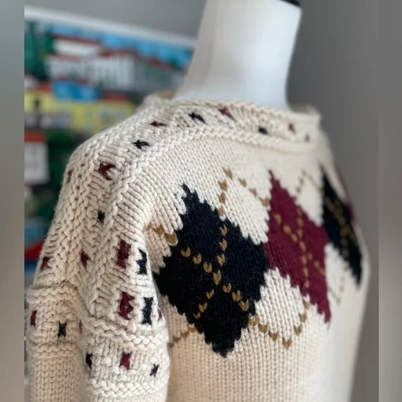 Academia Rumère Classe, 100% Wool Soft Chunky Knit From Japan Cottage Cozy - M - Picture 3 of 14